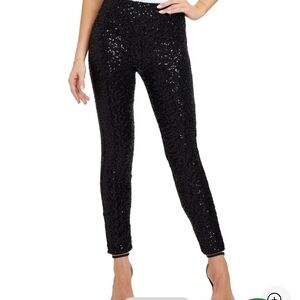 NWT Tipsy Elves Navy Blue Sequin Leggings Sz M